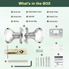 Lepushom 6 Pack Crystal Door Knobs Interior, Elegant Satin Nickel