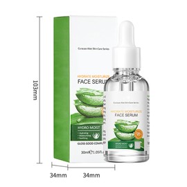 Hppsctink 2pcs Aloe Vera Serum, Aloe Vera-Feuchtigkeitsserum für das Gesicht, Verbessert Mattigkeit, Reduziert Fältchen, Strafft und hellt die Haut auf, 2pcs*30ml, serum
