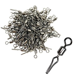 MONOSTORE Swivel Sarkan Harris Stopper Fishing Fishing Goby Kiss Filefish Line Silver Stainless Steel Stoppers Set of 100 (6# (18mm) 100 Pieces