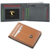 GSOIAX Men's Slim Wallet Leather Carbon Fiber RFID Blocking Simple
