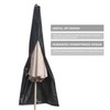Patio Umbrella Cover Waterproof UV-Resistant Umbrella Covers Fits Outdoor Market