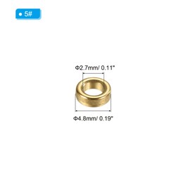 PATIKIL 0.19 Inch Fishing Rod Guide Rings, 30Pcs Ceramic Guides Rings Fish Rod Repair Kit Fishing Pole Eyelet Replacement for Freshwater Saltwater, Gold