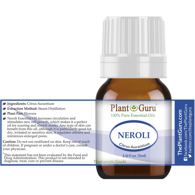 Neroli Essential Oil (Citrus Aurantium) 5 ml 100% Pure Undiluted