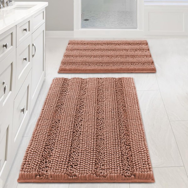 H.VERSAILTEX Bathroom Rug Set Bath Mats, 2 Piece Bath Mats