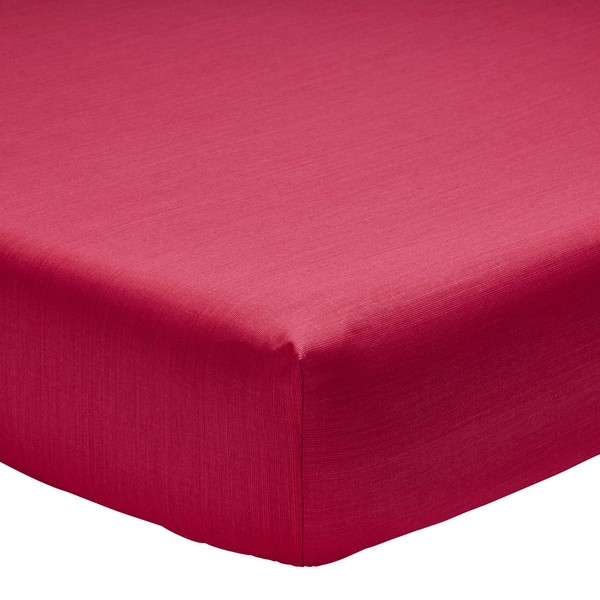 ORIGIN Bark Bed Sheet, Bamboo, Red, 140 x 190 cm