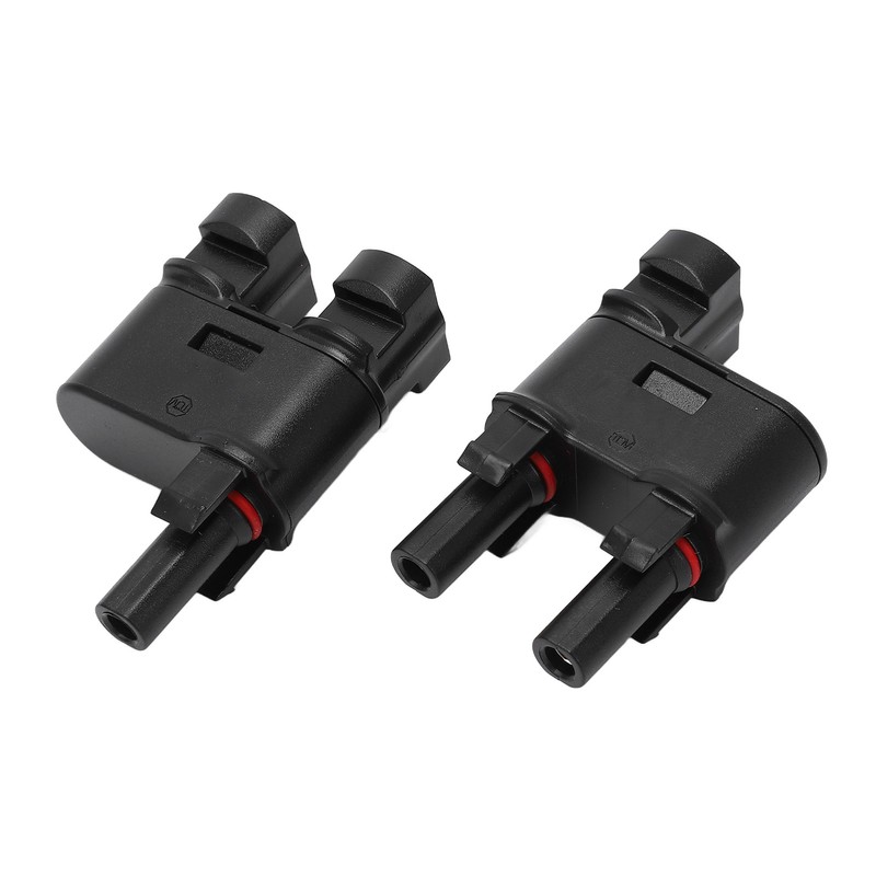 2PCS Solar PV Connector 2 to 1 Photovoltaic Crimp Connector