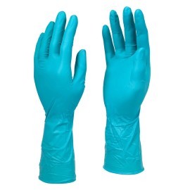 DASH Hi-Risk Protector Nitrile Exam Grade Disposable Gloves, Teal, 5.9 mil, Box  - M