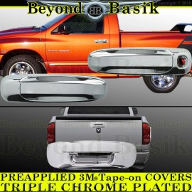 Torox For 2002-2008 Dodge RAM 1500 Std CHROME 2 Door Handle COVERS No PSK+Tailgate