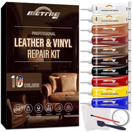 Leather Repair Kit for Furniture, Couch, Sofa, Jacket, Car Seats and Purse, Restores Faux, Artificial, Genuine Pleather and Any Material, with Super Easy to Follow Instructions to Match Any Color