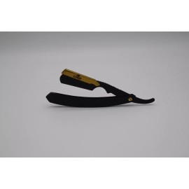 FACON Razors 100 DERBY BLADES + LOTUS Black Metal CLASSIC BARBER STRAIGHT RAZOR