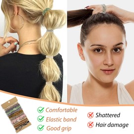 20 Stück Haargummi Damen, Boho Haarbänder Elastische Haargummis Haargummi Armband für Damen Boho Haargummi Zopfgummis Damen Armband Niedliche Haarbänder Für Dickes, Lockiges Haar Und Pferdeschwänze