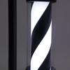 ZHFEISY Barber Pole LED Light, 26.8inch Black White Traditional Barber
