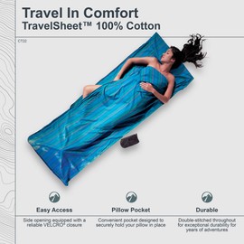 Cocoon Baumwollschlafsack Travel Sheet - Cotton - Print