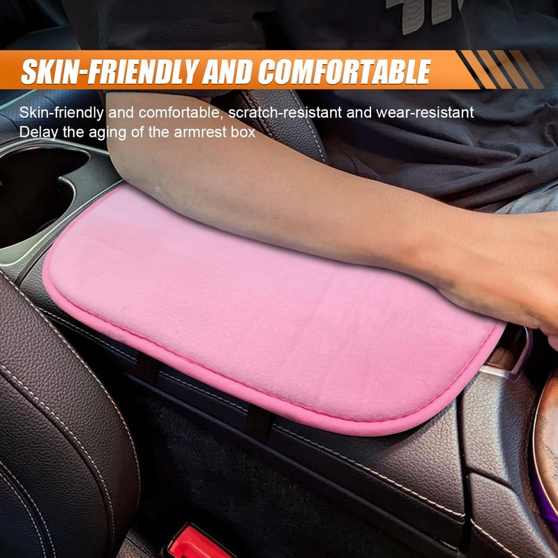 BDZMC Car Center Console Cover, Soft Plush Armrest Cushion, Car