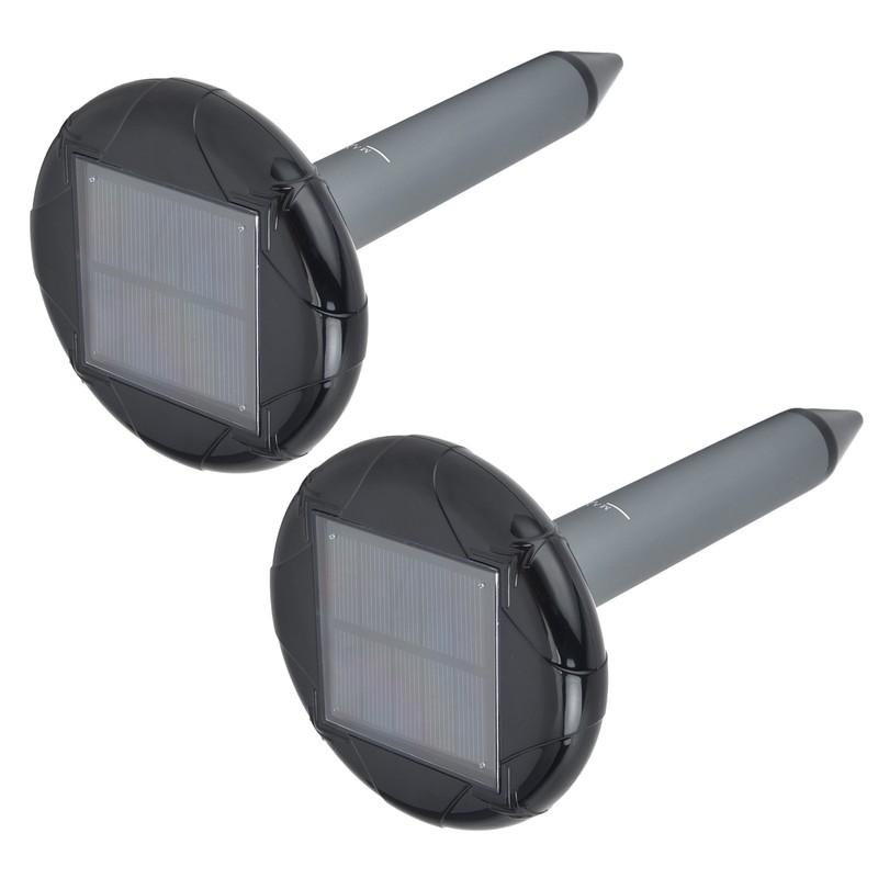 2PCS Ultrasonic Animal Repeller Solar Mouse Repeller Expeller for Outdoor