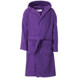 A2Z 4 Kids Girls Boys Terry Towel Beach Bathing Swimming Surfing - Towel Bathrobe Purple_11-12