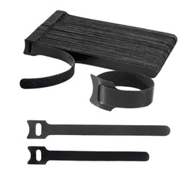 Cable Ties (2 Types of Length) 60 Pieces Set, 5.9 inches (15 cm), 30.9 inches (10 cm) Each, Cable Binding Bands, Cable Bands, Fixing, Belt, Wiring, Organization, Storage Bands, Black