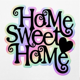Holographic Decal Stickers of Home Sweet Home Premium Waterproof Vinyl Decal Stickers for Laptop Phone Accessory Helmet Car Window Mug Tuber Cup Door Wall Decoration ANDVER3e79812HO