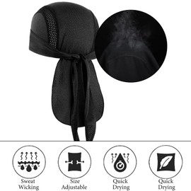 XZSKD Black Bandana, Cooling Bandana for Men, Breathable Quick-Dry for Cycling, Motorcycle, Running, Outdoor Sports