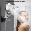 Digiroot DIGIROOT Duschkopfhalterung Ersatz, verstellbare 3-Winkel-Duschhalterung, stark haftende Universal ABS