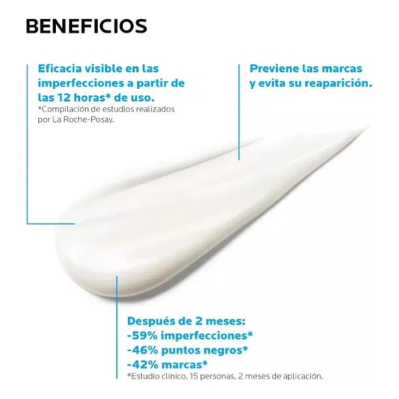 Roche Posay Effaclar Duo 40ml Tratamiento Acné Poros Obstruidos Seguro