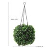 Solar LED Rattan Ball Lights Hanging Simulation Plastic Green Leaves