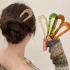 Floral Pattern U-shaped Hair Pin, 5 Counts/set Elegant Hair Accessories for Women
