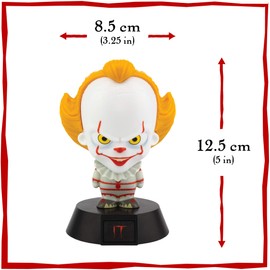 Paladone Pennywise Collectable Icon Based On Stephen King's Novel Ideal Night Kids Bedrooms, Office and Home Pop Culture Lighting Merchandise, White