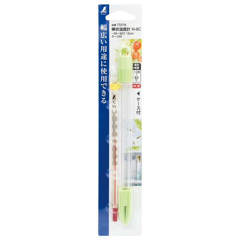 Shinwa Sokutei 73216 H-8C Rod Thermometer, -4 to 192°F (-20