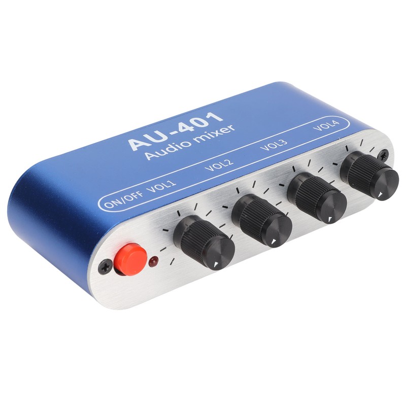 Mini Stereo Mixer 4 in 1 Out Volume Adjustment 3.5mm
