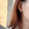 K.L.Y Hoop Earrings, Women's, Popular, Arc, Silver, 925 Ring, Hypoallergenic,