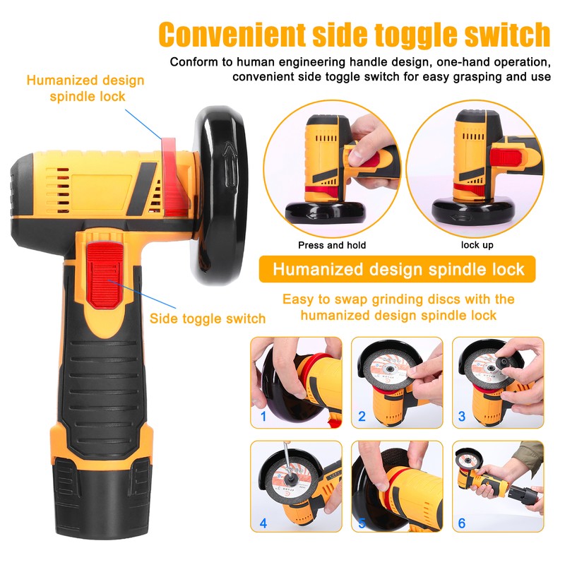 19500rpm Electric Grinding Tool Multifunctional Mini Grinder Handheld Cutter for