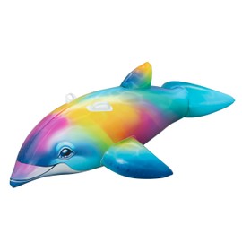 Bestway 41541 Dolphin Day Dream Ride-On Float, 66 x 26.0 inches (168 x 66 cm), Load Capacity 99.3 lbs (45 kg)