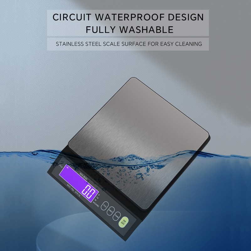 Rechargeable Baking Electric Scale IP67 Waterproof High Accurate Kitchen Scale