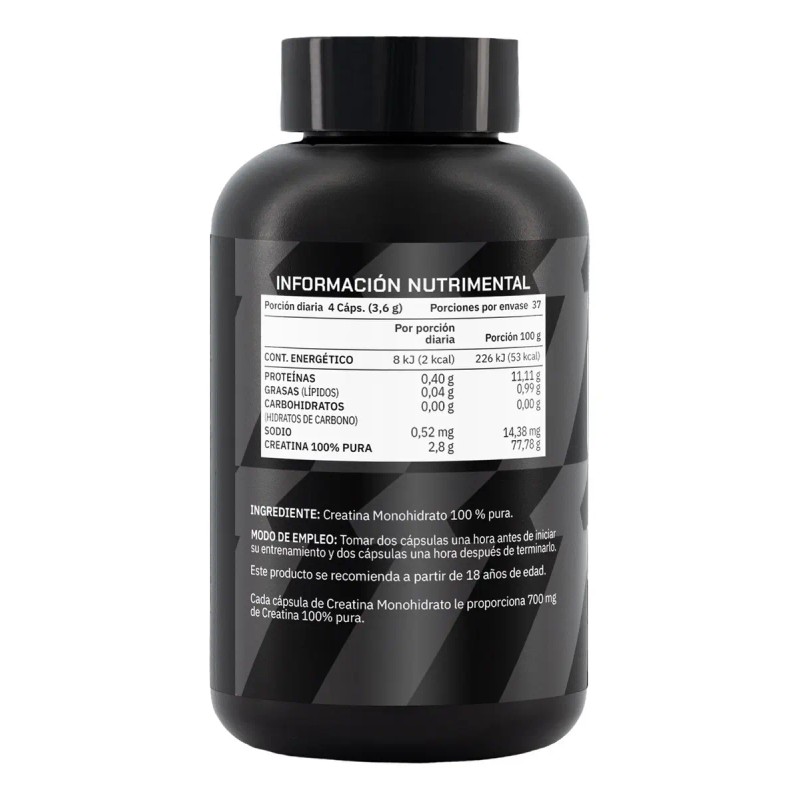 Suplemento Creatina Monohidrato 100 150 Cáps Prowinner Natural