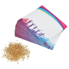 PATIKIL Tearproof Running Bib Numbers 7x6 Inch, 100 Pcs Shadow Waterproof Race Competitor Numbers with Safety Pin for Marathon Sports Game Competition Runner