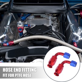 X AUTOHAUX 2pcs AN6 3/8" 90 Degree Swivel Car Hose End Fitting for PTFE