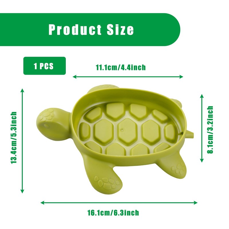 Bojueshaw Cute Turtle Soap Dish,Self Draining Soap Holder,Plastic Soap Saver