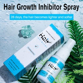 LINEDSON Hair Growth Inhibitor for Face, Hair Inhibitor Permanent Spray for Women & Men Apply Hair Stop Growth on Face, Arm, Leg, Armpit After Hair Removal Depilatories
