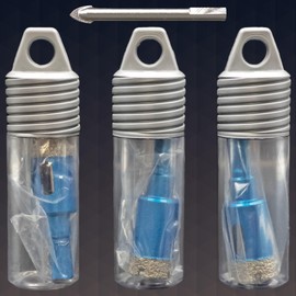 3/4" (20mm) Diamond Hole Saw Drill Bit Set - Includes 2 Pcs Diamond Core Drill Bits & 1 Pc Hole Pilot Drill Bit, for Tile Marble Granite Glass (3/8" Hex Shank)