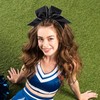 CN Black Large Cheer Bows, Cheerleading Bows Ponytail Holder for