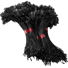 ZZRANYE 7 Inch 1000Pcs Black Nylon Hang Tag String Snap Lock Pin Loop Fastener Hook Ties Tag Strings, Hang Tag Fastener Easy and Fast to Attach