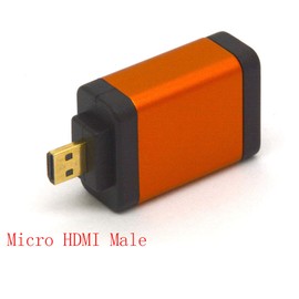 HTGuoji Micro HDMI to HDMI Adapter, Gold Plated Micro-HDMI (D) Male to HDMI (A) Female Coupler Connector Support 4K 3D for Phones Tablets Cameras HERO 5 ect (2Pcs)