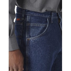 Wrangler Riggs Workwear mens Fr Flame Resistant Relaxed Fit jeans, Medium Fade, 38W x 32L US