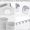 Toothbrush Holders with Toothpaste Dispenser Wall Mounted for Bathroom-4 Cups