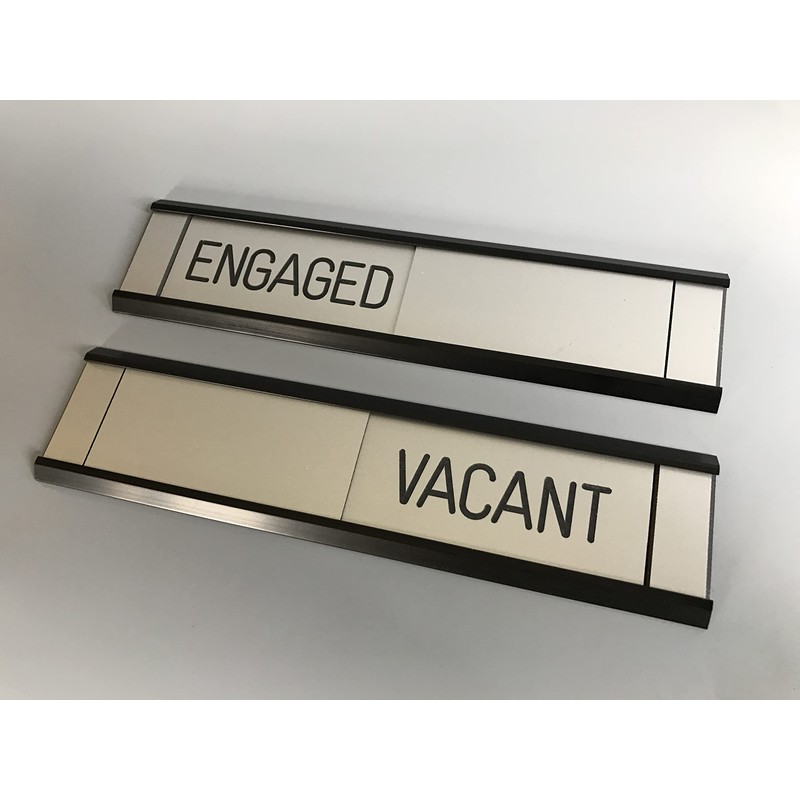 Sliding Signs - Entry Control - Engaged/Vacant (Or Your Wording)