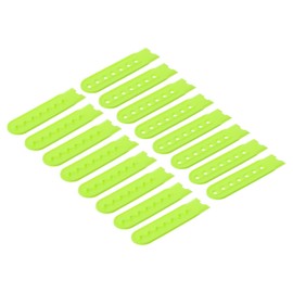 QUARKZMAN 8 Pairs Snapback Strap Cover, 7 Holes Plastic Adjustable Hat Snap Buckle Replacement for Hat Repair (Bright Green), Bright green