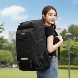 Carry-on backpack, large capacity carrier bag, backpack bag, large backpack, carry-on bag, hiking bag Large Capacity Backpack 80L Gray