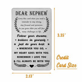 Tangvo Nephew Birthday Card from Auntie Uncle - Nephew Graduation Gifts from Aunt Uncle - My Best Nephew