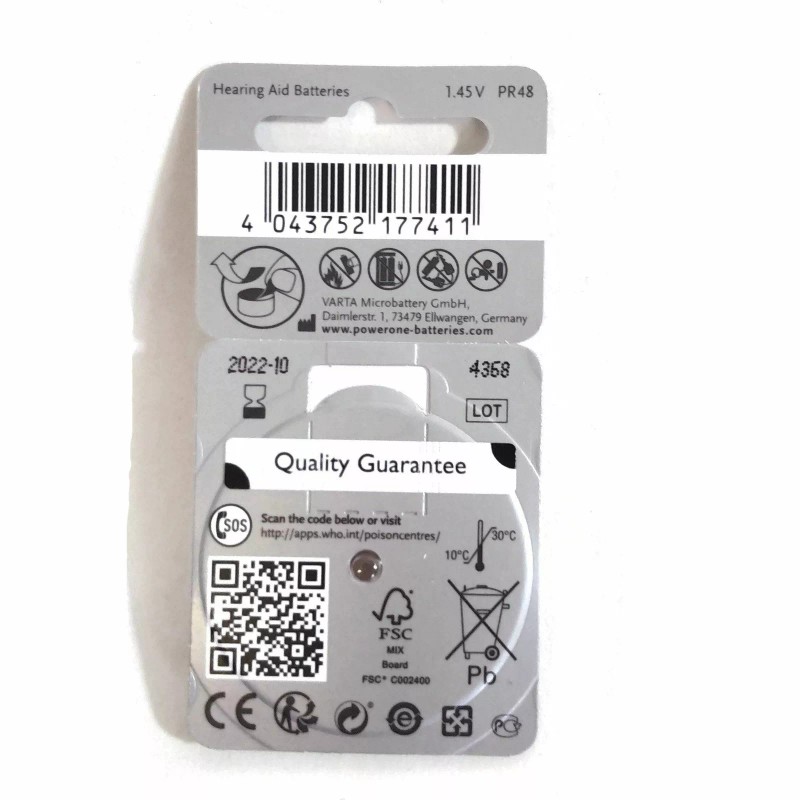 Power-One Power One Size 13 Hearing Aid Batteries P13 Wireless